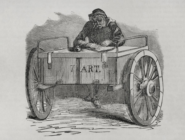 Communard - Gunner writing a report, Paris Commune, France, 1871. Creator: Unknown.
