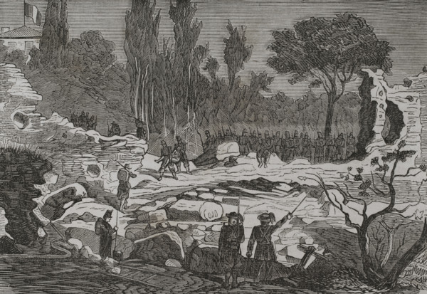 Capture of Rome, Unification of Italy, 1871. Creator: Unknown.
