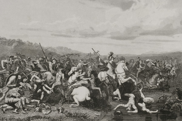 The Carthaginian general and statesman Hannibal in the Iberian Peninsula, Second Punic War, 1852.  Creator: Antonio Roca Sallent.