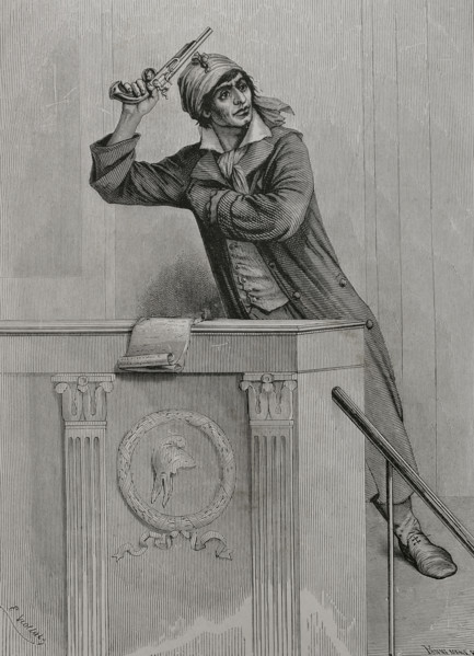 Jean-Paul Marat (1743-1793), French scientist and physician, 1876. Creator: Pannemaker.