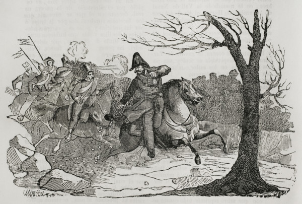 Balmaseda's flight, First Carlist War (1833-1840), 1842.  Creator: Manuel Miranda.