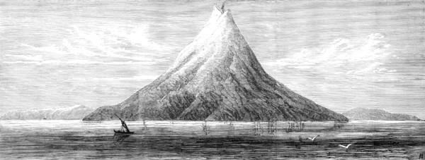 Island of Krakatoa...the centre of the late Volcanic Eruption, said to have disappeared, 1883. Creator: Unknown.