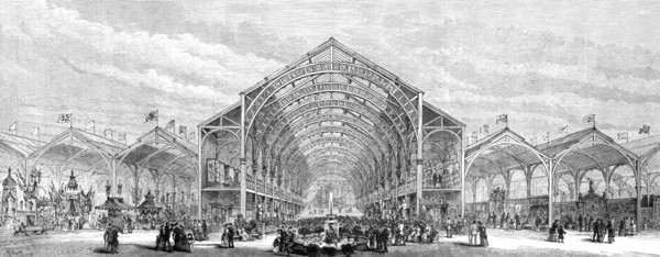 The Irish Industrial Exhibition at Cork: interior sectional view, 1883. Creator: Unknown.