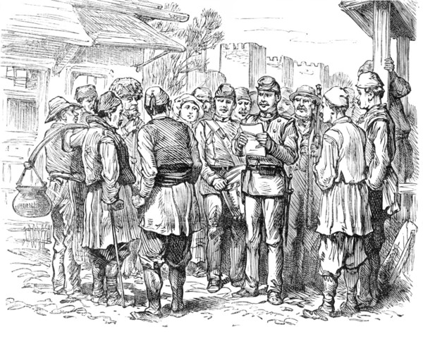 Sketches of the Insurrection in Servia; Government Officer..., 1883. Creator: Unknown.