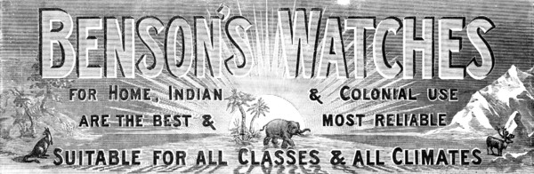 Benson's Watches, 1883. Creator: Unknown.