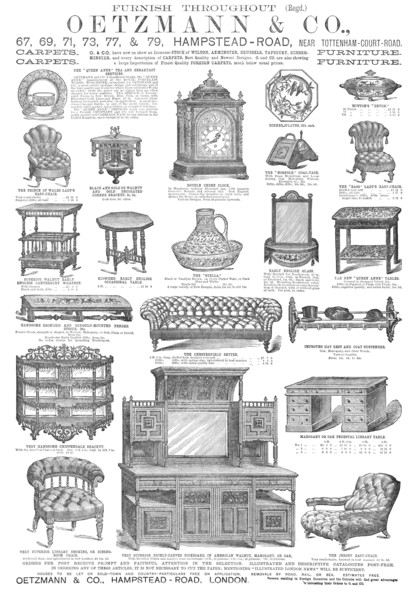 Oetzmann & Co, Furniture, 1883. Creator: Unknown.