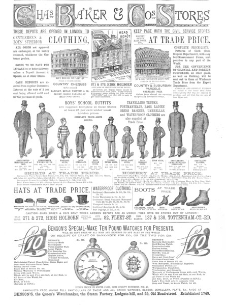 Chas. Baker & Co.'s Stores, 1883. Creator: Unknown.