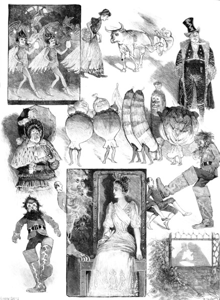 The Drury-Lane Pantomime, "Jack and the Beanstalk", 1890. Creator: R. Taylor.