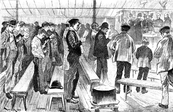 The Gasworkers’ Strike: Sunday Service at the South Metropolitan Gas Company’s works, 1890. Creator: Unknown.