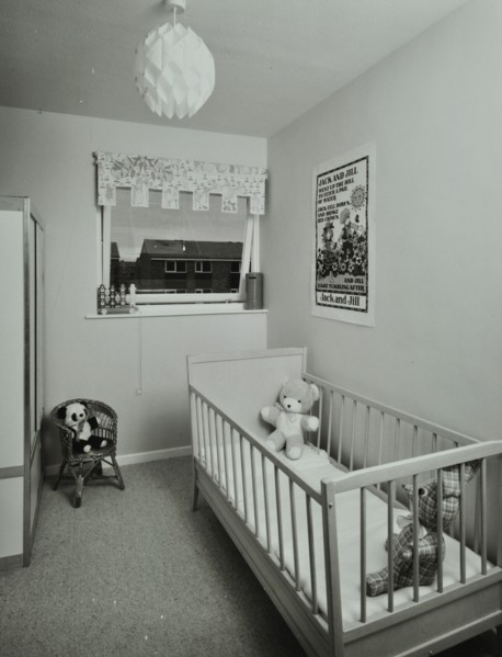 45 Enfield Chase, Houghton Regis, Dunstable, Bedfordshire: infant's bedroom, 1971. Creator: Unknown.