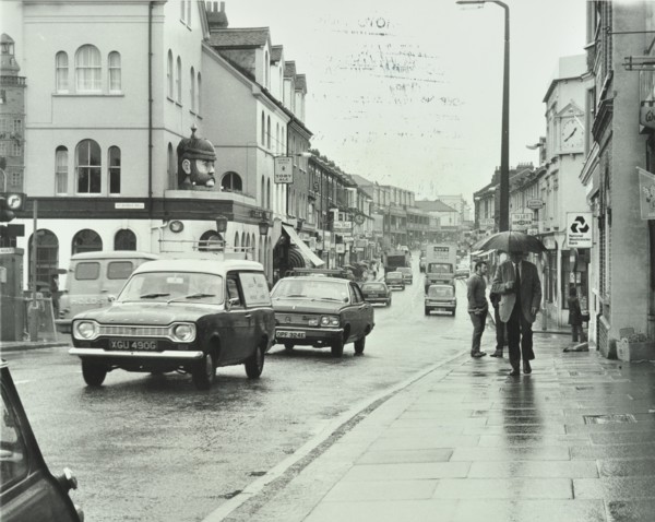 General view of Hoe Street, Walthamstow, London, 1972. Creator: Unknown.