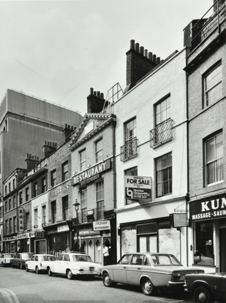 14-19 Lisle Street, Westminster LB, London: front elevations, 1975. Creator: Unknown.