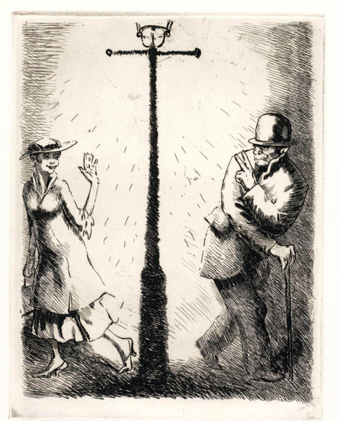 Five! - "Two!". From the Series The Seven Deadly Sins, 1923. Creator: Vasyl' Masyutin.