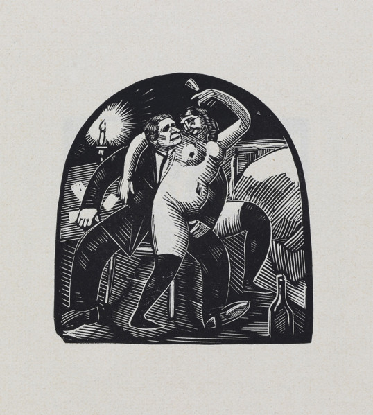 From the series "Wine, women and cards", 1920. Creator: Vasyl' Masyutin.