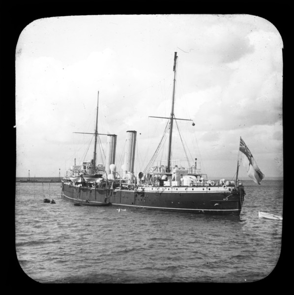 Steam ship, unknown name/location, c1900s. Creator: Robert Augustus Henry L'Estrange.