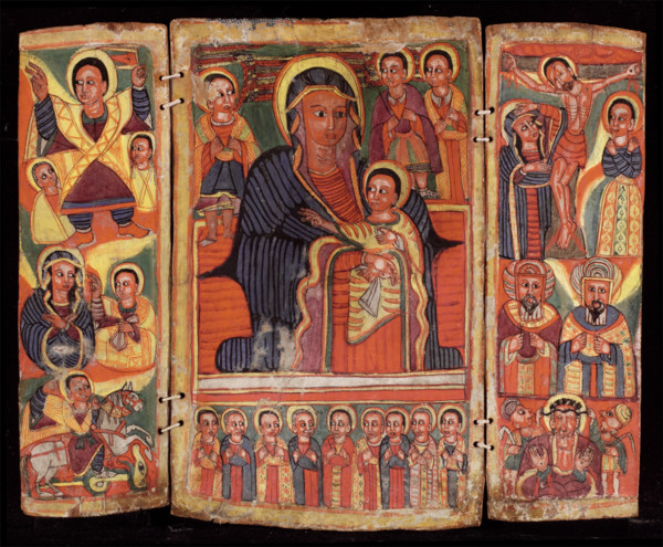Triptych: Icon of the Virgin Mary, late 17th century. Creator: Unknown.
