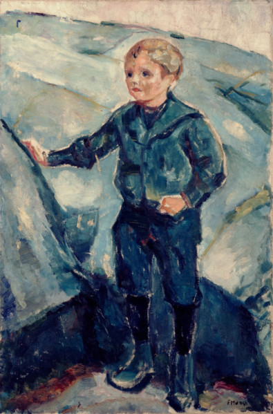 Boy in Blue, c1900. Creator: Edvard Munch.