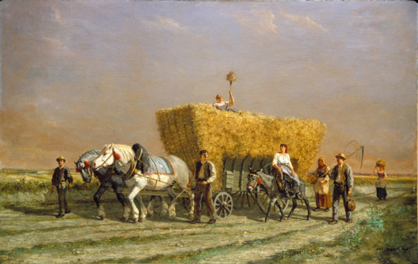 Last Load of Wheat, 1892. Creator: Jules Jacques Veyrassat.