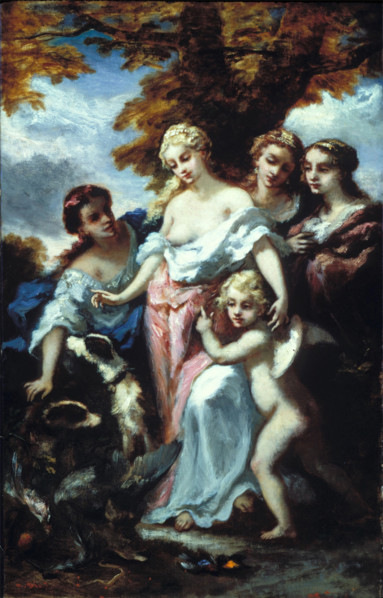 Diana After the Hunt, c1848. Creator: Narcisse Virgile Diaz de la Pena.