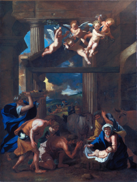 Adoration of the Shepherds, 17th century. Creator: School of Nicolas Poussin.