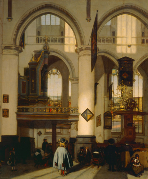 Interior of the Oude Kerk in Amsterdam, 1686. Creator: Emanuel de Witte.