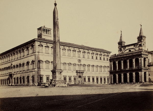 Piazza S. Giovanni in Laterano, Rome, between 1850 and 1870. Creator: Robert MacPherson.