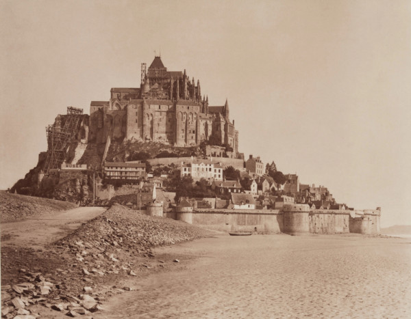 Mont Saint-Michel, between 1867 and 1870. Creator: Adolphe Braun.