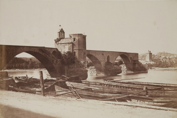 Saint-Bénézet Bridge, Avignon, 1853. Creator: Edouard Baldus.