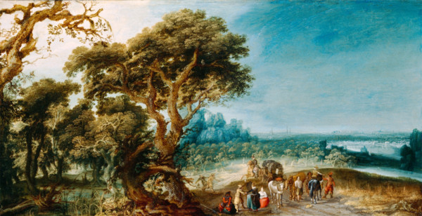 Landscape with a Carriage Hold-Up, c.between 1615 and 1625. Creator: Jacob Jacobsz. Van Geel.