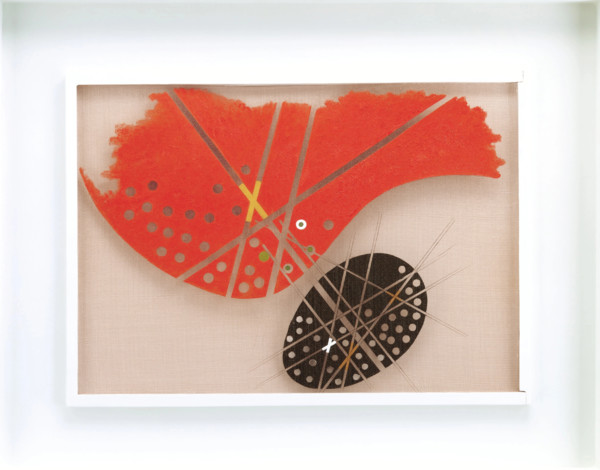 Space Modulator, Red over Black, 1946. Creator: Laszlo Moholy-Nagy.