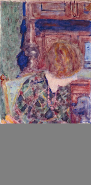 Woman with Dog, 1924. Creator: Pierre Bonnard.