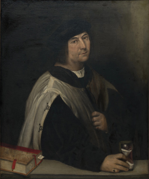 Prelate with an Hourglass, 1519. Creator: Sebastiano del Piombo.