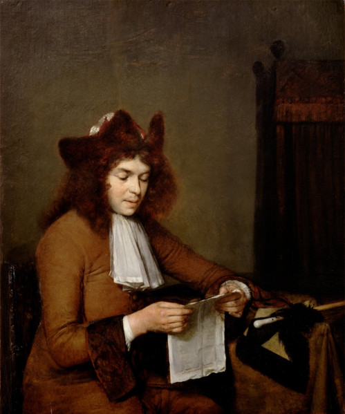 Young Man Reading, c1680. Creator: Gerard Terborch II.