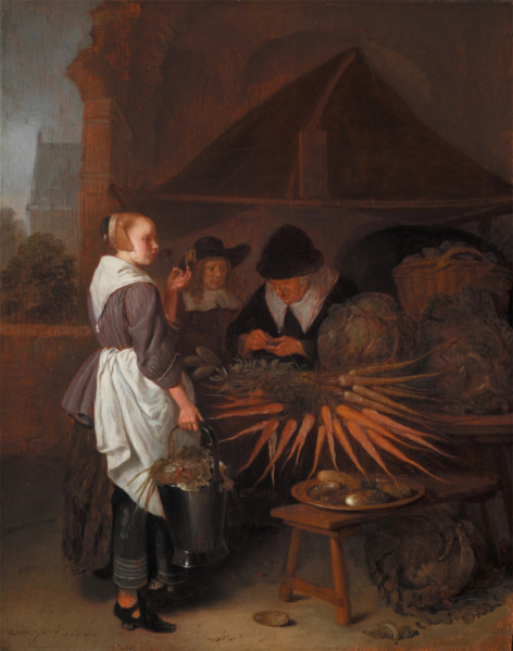 The Vegetable Stall, 1665. Creator: Gerritsz Quiringh van Brekelenkam.