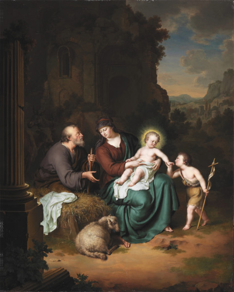 The Holy Family and Saint John the Baptist, 1708. Creator: Willem van Mieris.