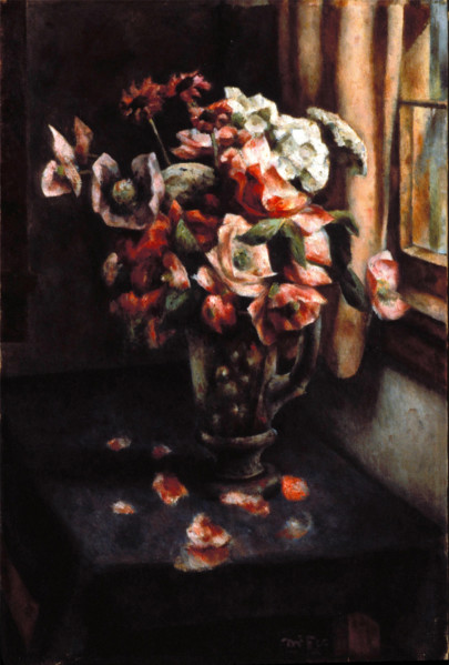 Flowers in a Glass Vase, 1927. Creator: Henry Lee McFee.
