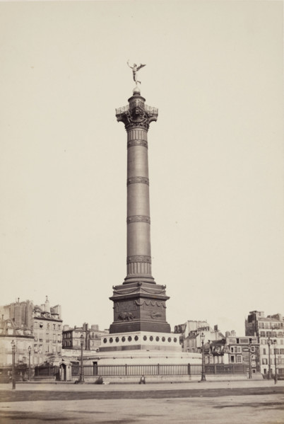 Column of July, Paris, between 1860 and 1870. Creator: Edouard Baldus.