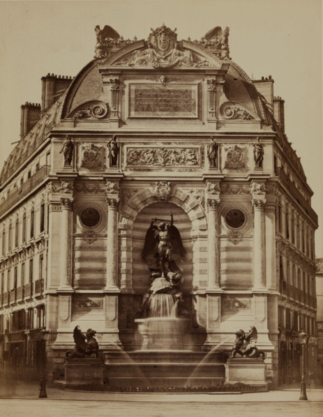 Fountain of St. Michael, Paris, between 1860 and 1870. Creator: Edouard Baldus.