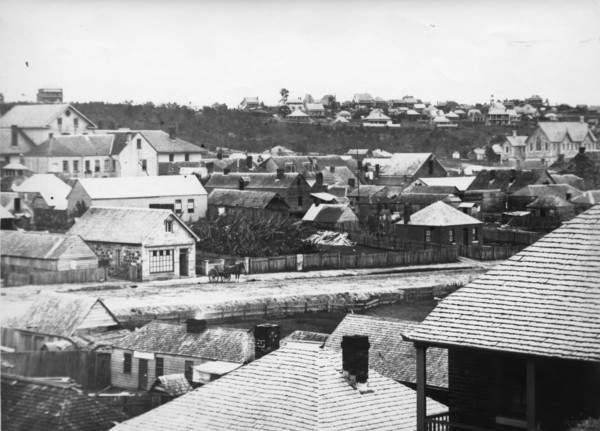 Elizabeth Street, Brisbane (Qld), 1863 before the 1864 fires. Creator: Unknown.