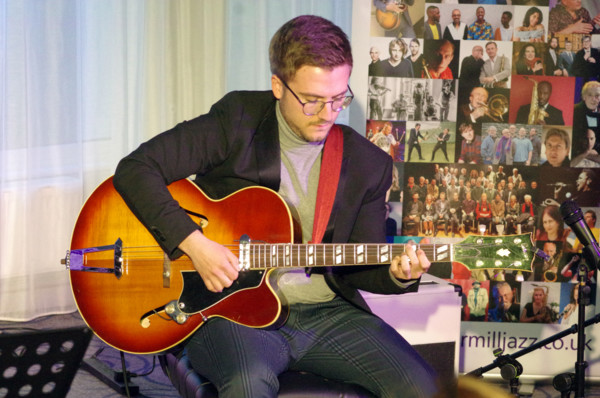 Joan Fort, Joan Fort Trio plus Vincent Herring, Watermill Jazz Club, Dorking, Surrey, 20 May 2025. Creator: Brian O'Connor.