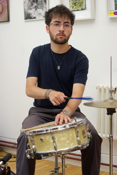 Finn Genockey, Ruta Di Trio, Clocktower Cafe Jazz Club, Croydon, London, 24 July 2025. Creator: Brian O'Connor.