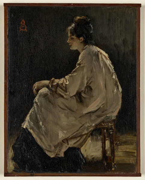 Seated Girl, 1872. Creator: Alfred Stevens.