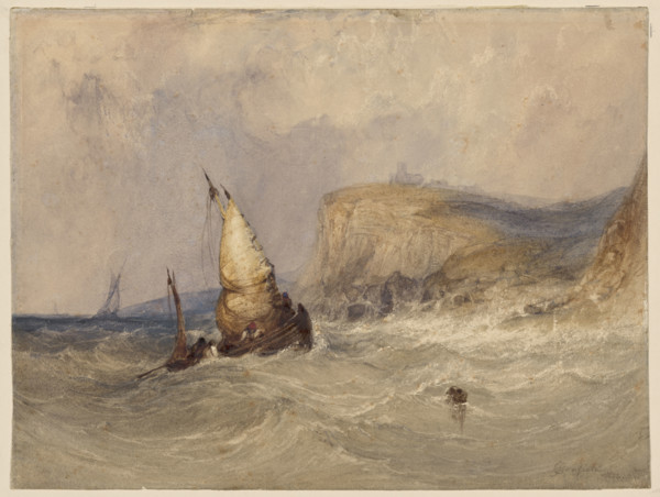 Ships Off Whitby, mid 19th century. Creator: Clarkson Stanfield.