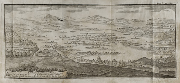 Representation of the city of Mexico (Mexico-Tenochtitlan), 1771. Creator: Domingo Pauner.