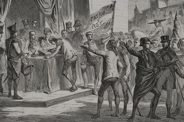 Espartero enlisting as a volunteer in 1808 to serve the nation at the outbreak of the Peninsular War Creator: Benigno Moracho.