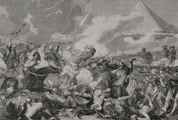 Napoleonic Wars: Charge of the Mamluks, Battle of the Pyramids (21 July 1798), 1879.  Creator: Auguste Pontenier.