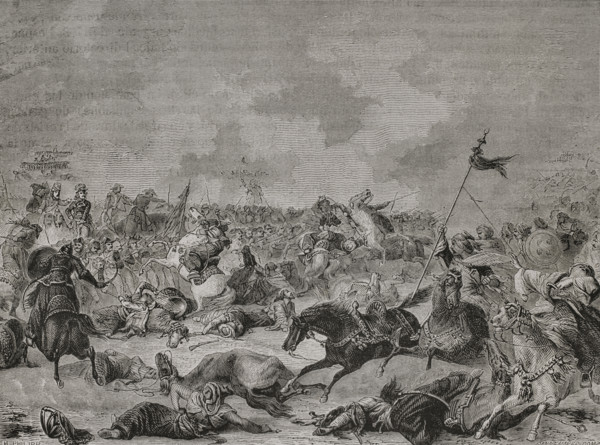 Napoleonic Wars: Battle of Mount Tabor (16 April 1799), 1879. Creator: Adolphe François Pannemaker.