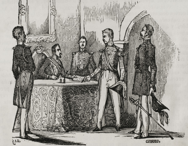 First Carlist War (1833-1840): The Lord Eliot Convention, 1845.  Creator: Chamorro.