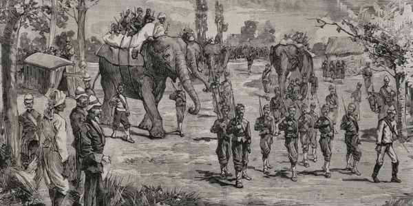 Second Afghan War (1878-1880): Expedition of Gurkha troops from Almorah to Lahore, 1878. Creator: Bernardo Rico.