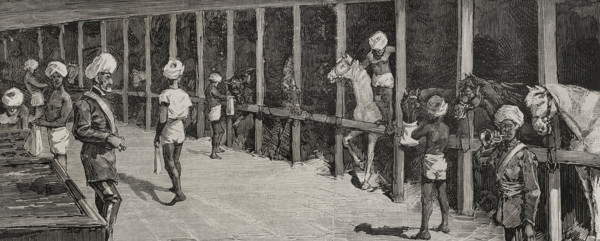 Second Afghan War (1878-1880): Transfer of a Bengal cavalry regiment from Malta to Bombay...1878.  Creator: Bernardo Rico.